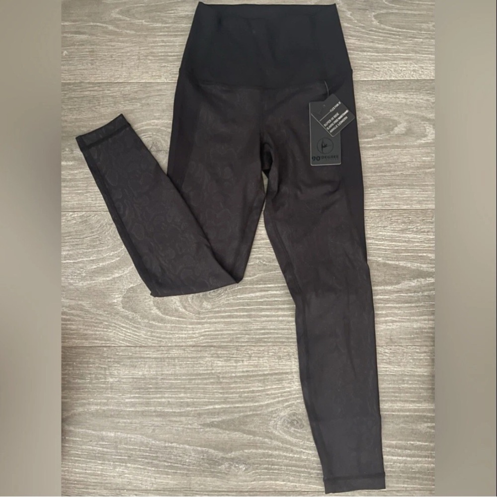 90 degree by reflex black snake print leggings - S